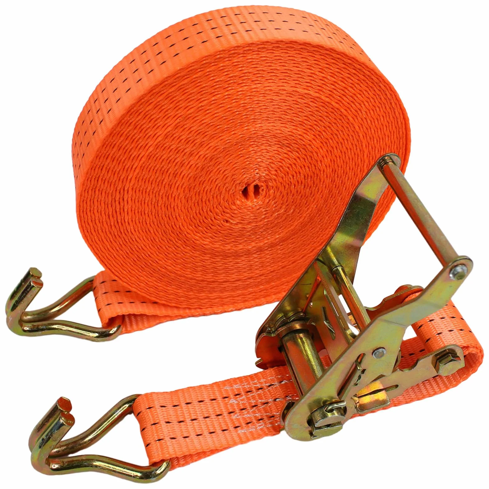 Correa de Amarre con trinquete gancho tipo J, cincha sujeción carga 38mm x 15m 3000 kg