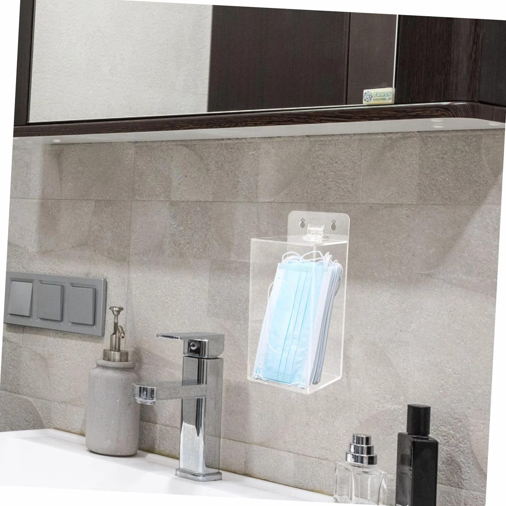 BESTYASH Soporte de Pared para Guantes Caja de Almacenamiento Transparente