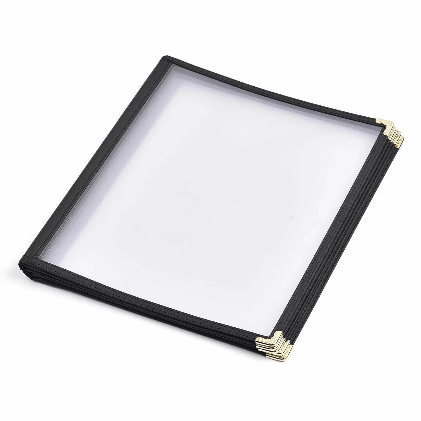 Cubiertas de menú, portamenús, Cubierta de menú, Libro de menú, Cubierta de menú, Cubiertas de menú de Restaurante, Carpeta Negra para Bar, cafetería y Restaurante (14 páginas, 28