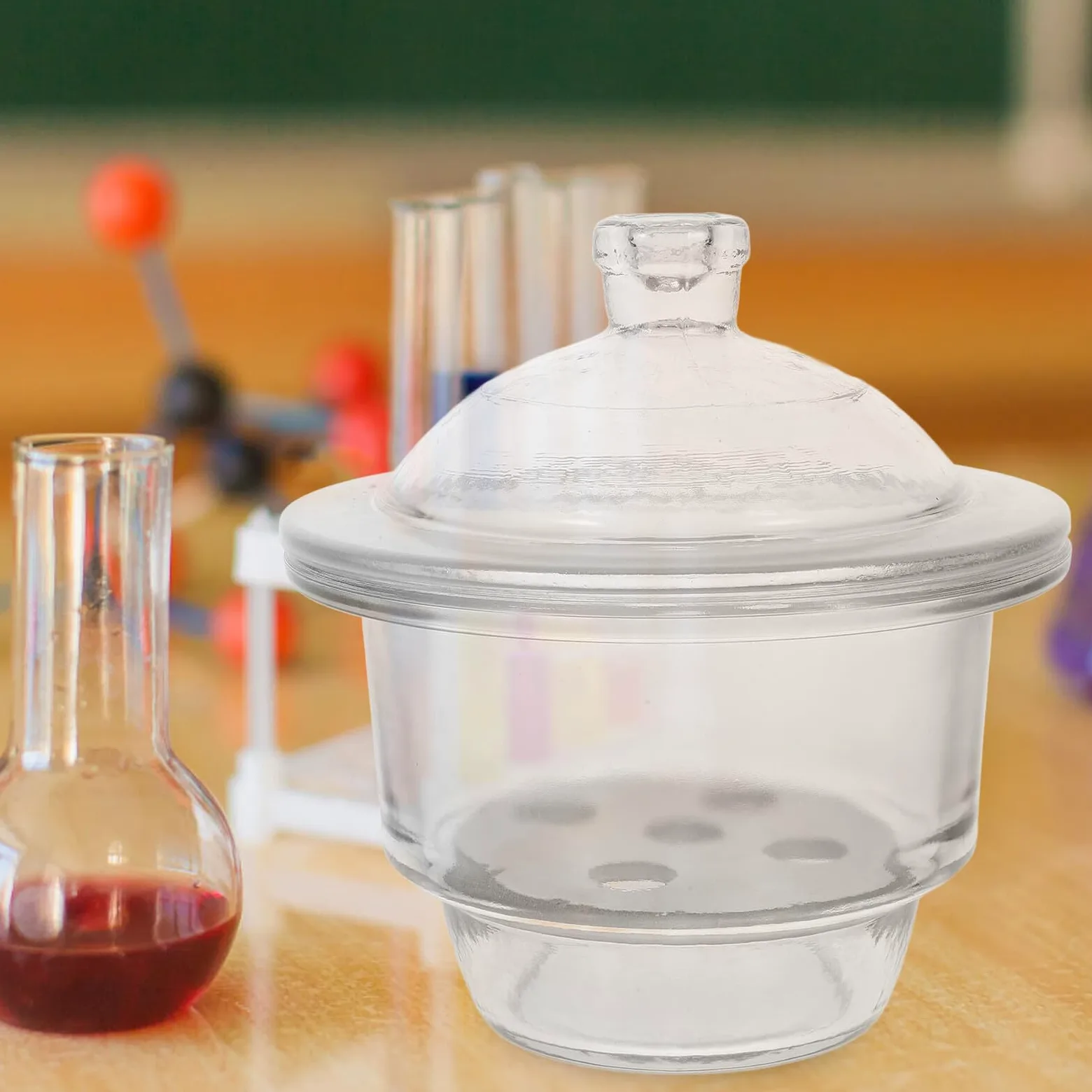Mipcase 1 Botella Desecadora de Laboratorio Desecador de Vidrio para Laboratorio Superficie Lisa y Diseño Práctico para Uso en Escuelas y Científicos