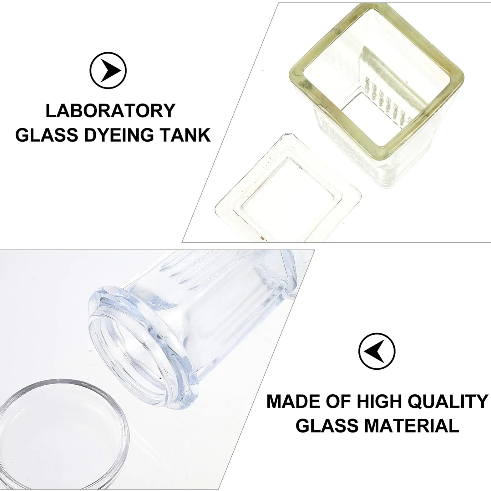 6juegos Botes De Vidrio Para Teñido De Laboratorio De Teñido Transparentes Para Muestras Histológicas y Citológicas