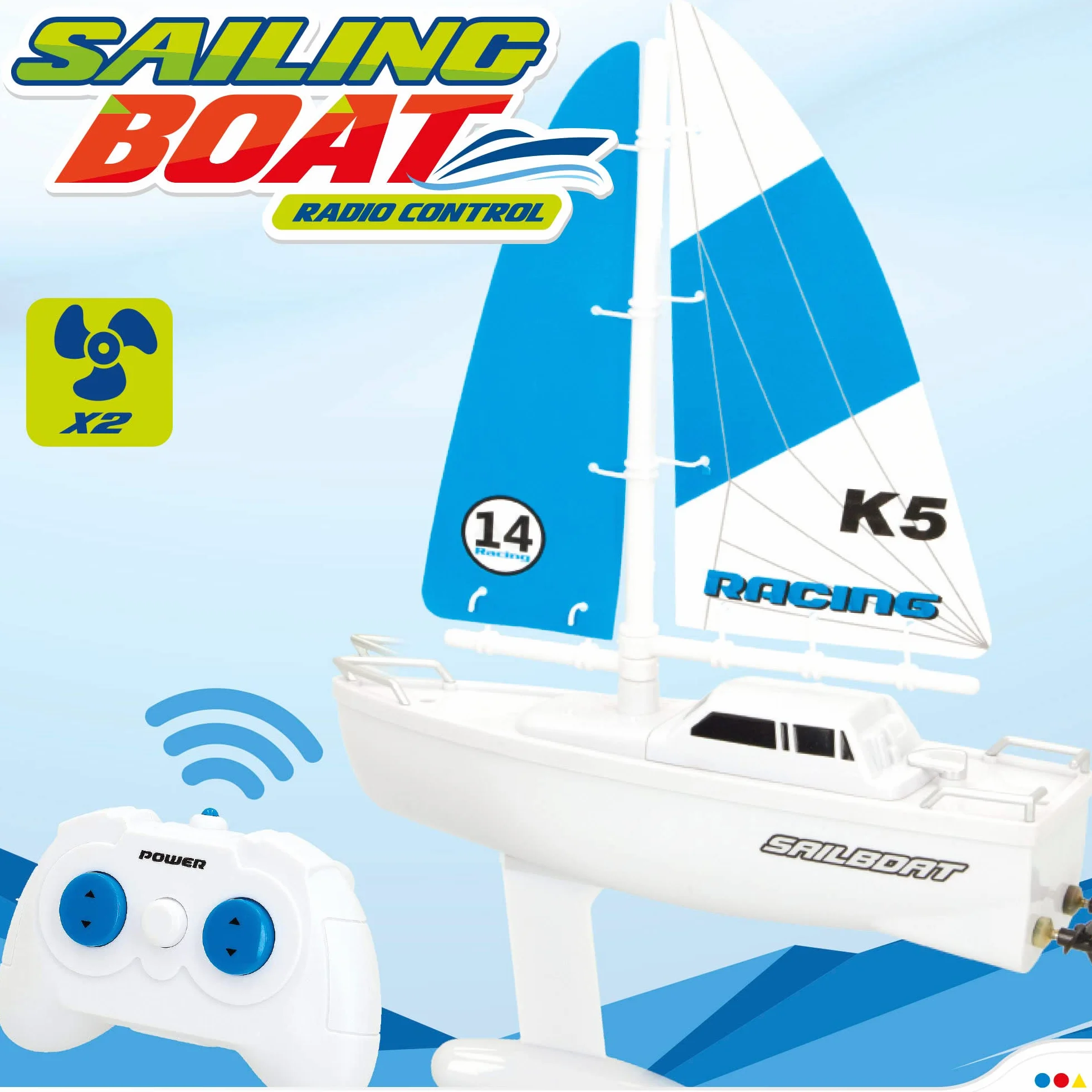 ColorBaby CB Toys Velero teledirigido Barco Control Remoto Juguete 4 Funciones niños 4 años