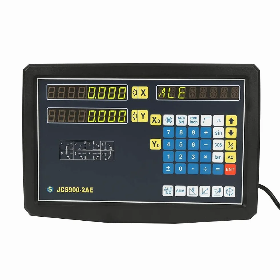 Lectura digital de 2 ejes DRO, EU 110-240V Accesorios de lectura digital de 2 ejes para fresadora de torno