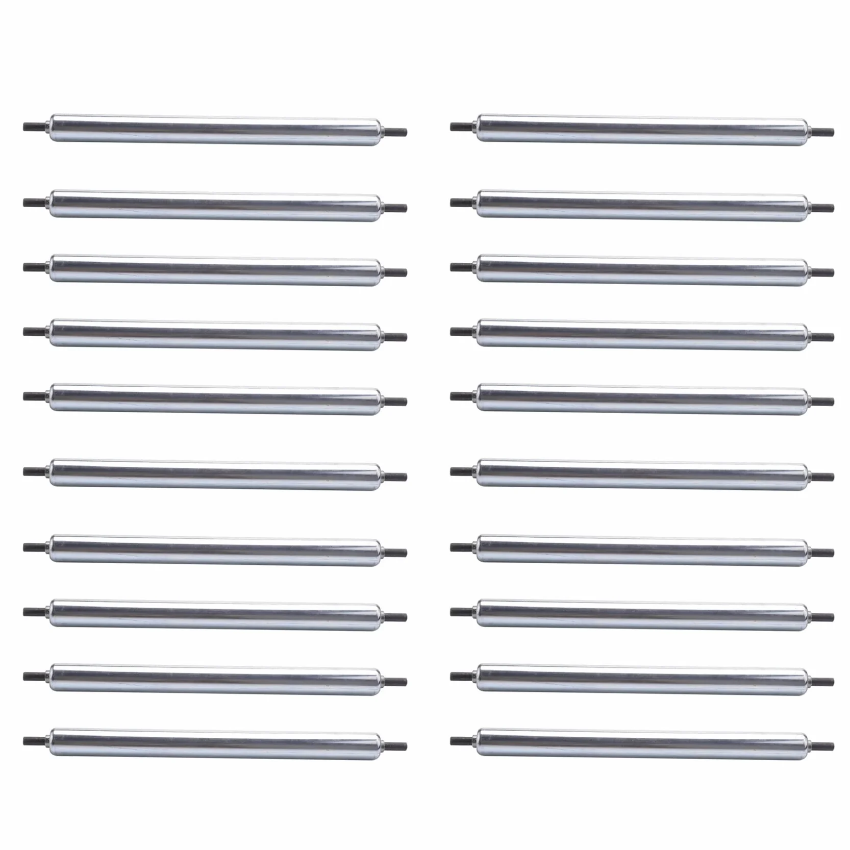 20 rodillos transportadores de línea de montaje de acero al carbono de 25 mm x 300 mm