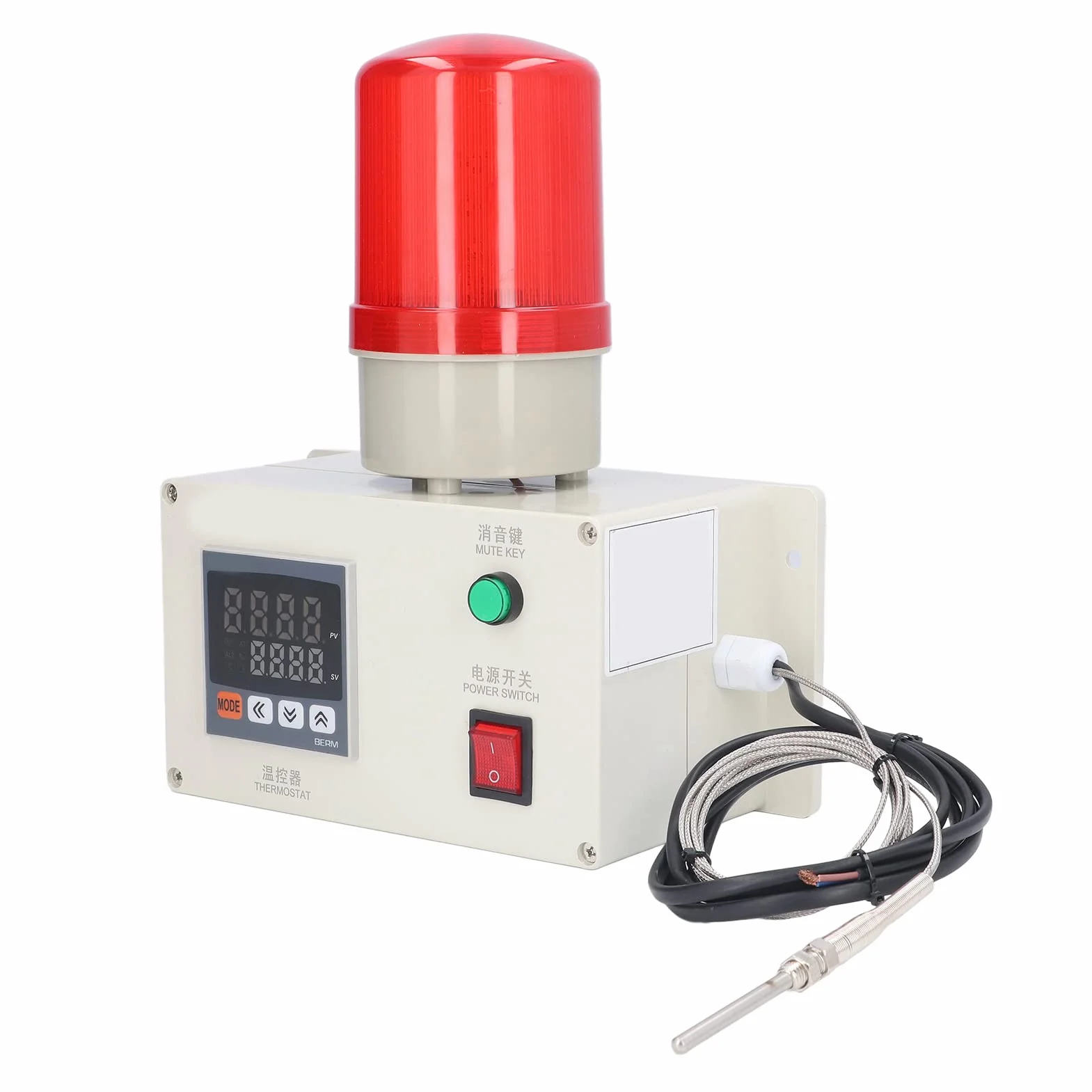 Alarma de Temperatura Intermitente Y Sonora AC220V, Alarma Automática de 0-400 ℃, Controlador de Advertencia de Sensor de Temperatura Alta Y Baja