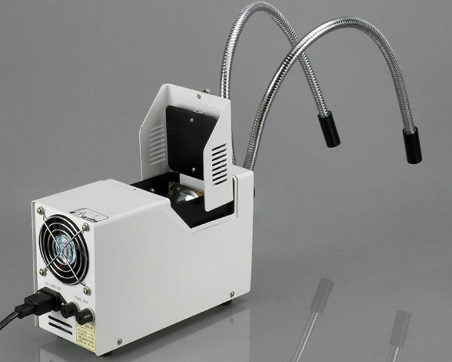 Dual AmScope HL250-AY 150W de Fibra -ptica de Cuello de Cisne Microscopio Iluminador
