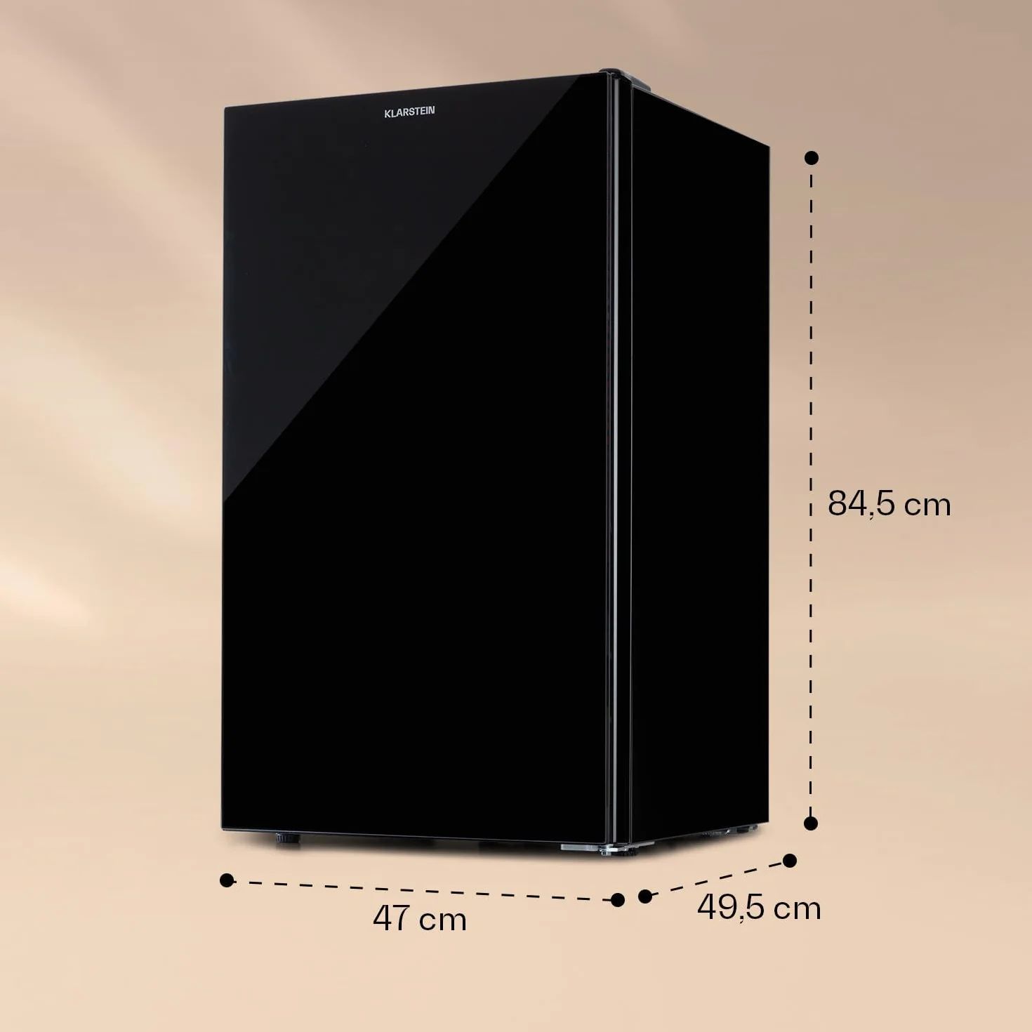 Klarstein Pluto congelador puerta frontal 60 litros -18 °C negro