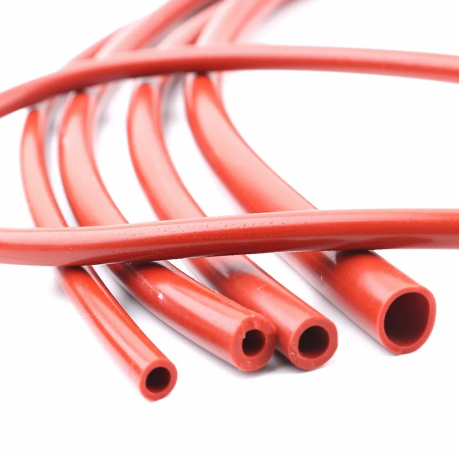 Manguera de PTFE con Cortador, Manguera De Tubo De Silicona 1m Rojo 3-50mm(50 X 60mm)