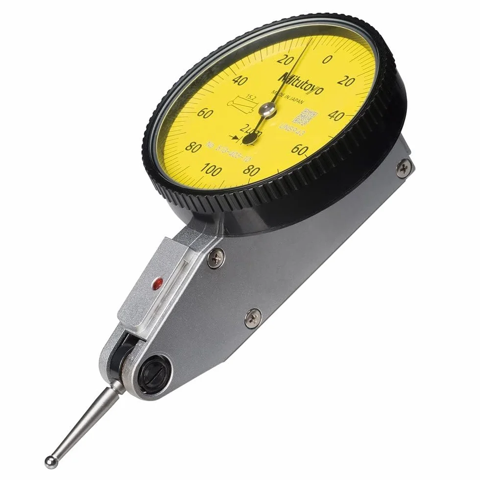 Mitutoyo 513-405-10E DIAL TI, BAS, STD 0.2 mm, 1 μm Precisión, 0.002 mm, Amarillo