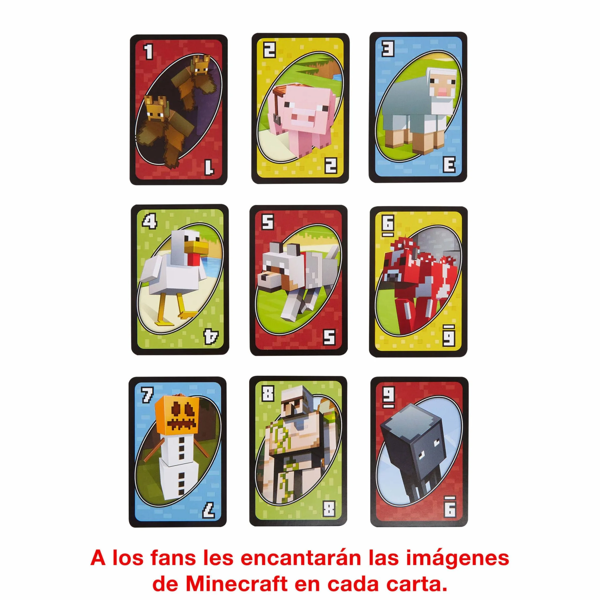 Mattel Games UNO Minecraft Juego de Cartas para Niños 7+ Años