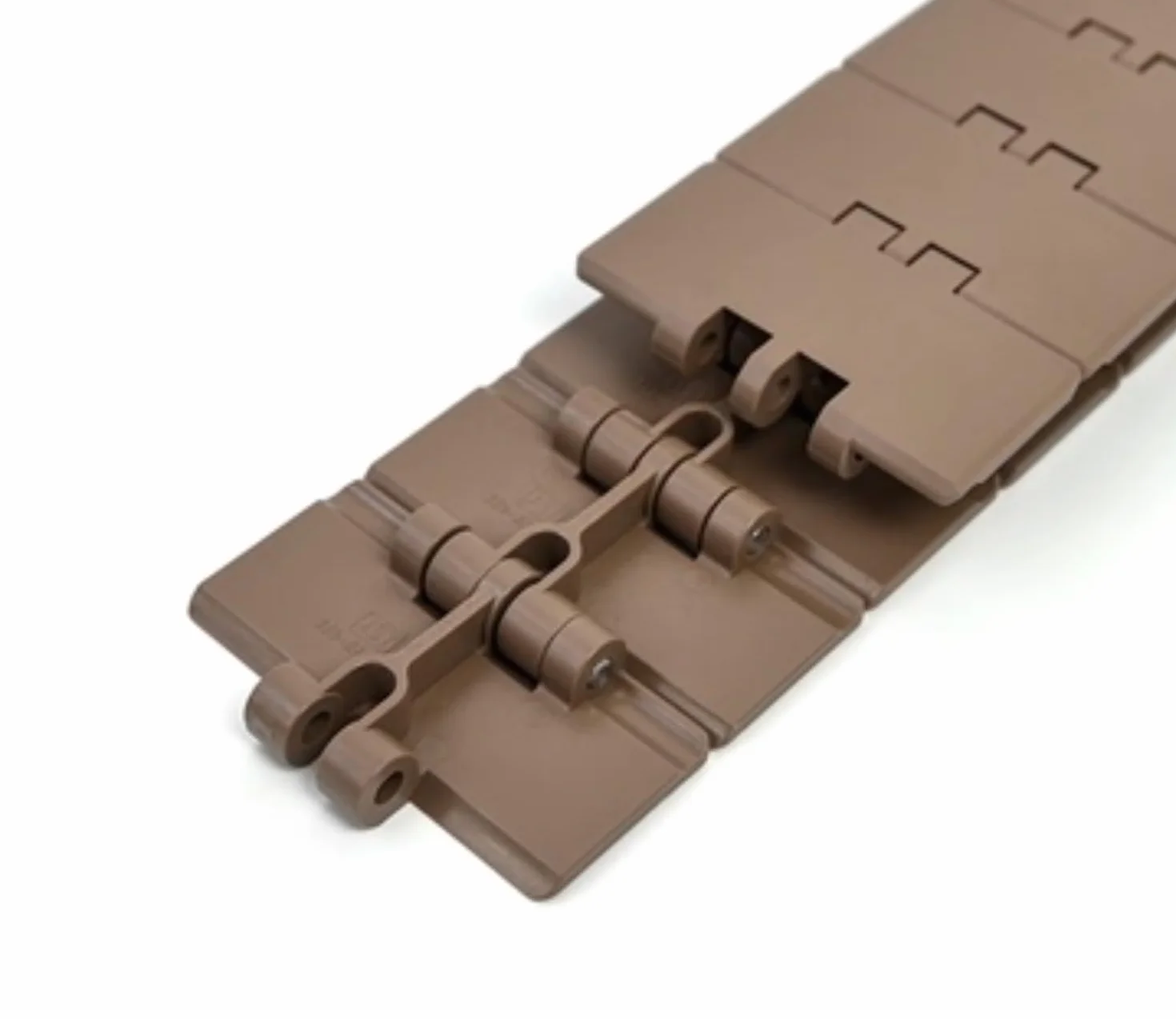 Placa de cadena de plástico cinta transportadora 1m x 82,6mm bisagra única 820-k325