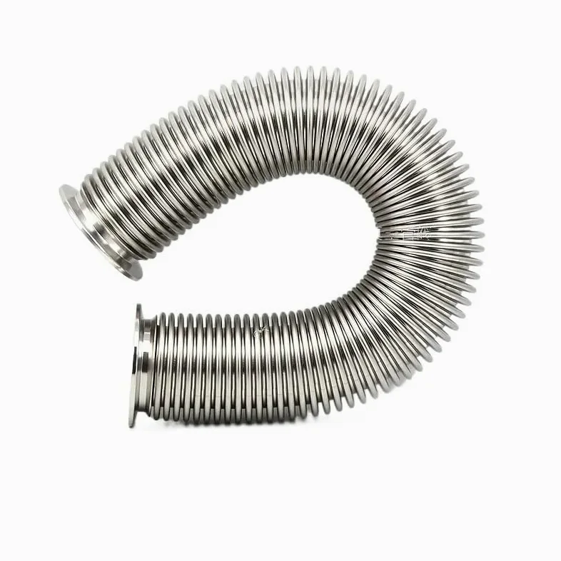 Manguera de fuelle de vacío compresible Flexible KF25, accesorio de abrazadera de tubo 304SS resistente a altas temperaturas, 1 ud.(1000mm)