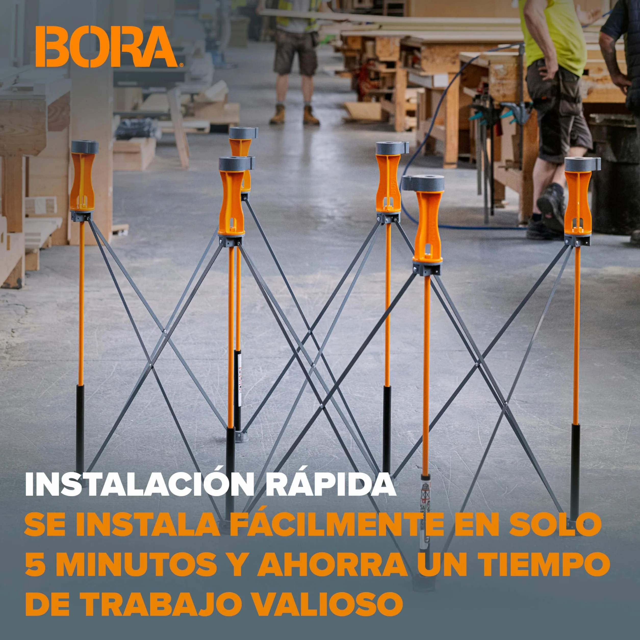 Bora Centipede CA0506 Juego de 6 Elevadores para Soportes de Trabajo Naranja