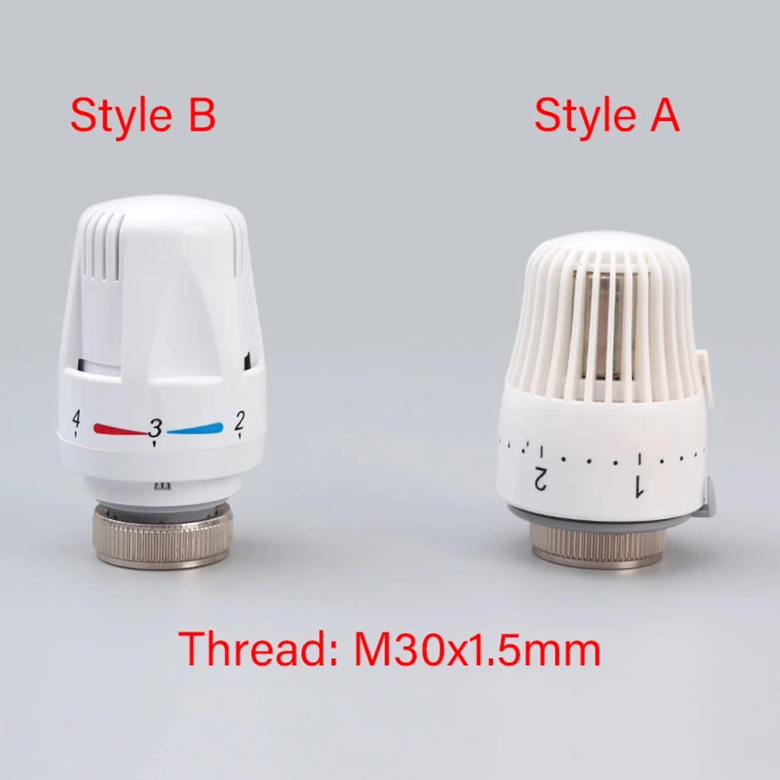 1 válvula termostática for radiador for calefacción de suelo, 1/2", 3/4", 1", válvula de control de temperatura(DN15 Style a)