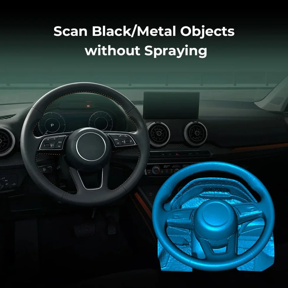 Creality Escáner CR Scan Ferret SE 3D, escáner de modelo 3D portátil para impresora 3D, precisión de 0,1 mm, seguimiento antivibración, puede escanear objetos negros y metálicos