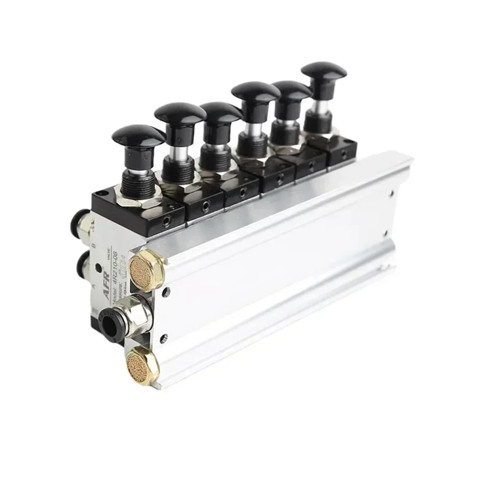4R210-08 2F-10F Válvula Manual de 2 vías y 5 Posiciones Interruptor neumático de Empuje y tracción de válvula direccional Colector de válvulas Combinado(4 in 4 out)
