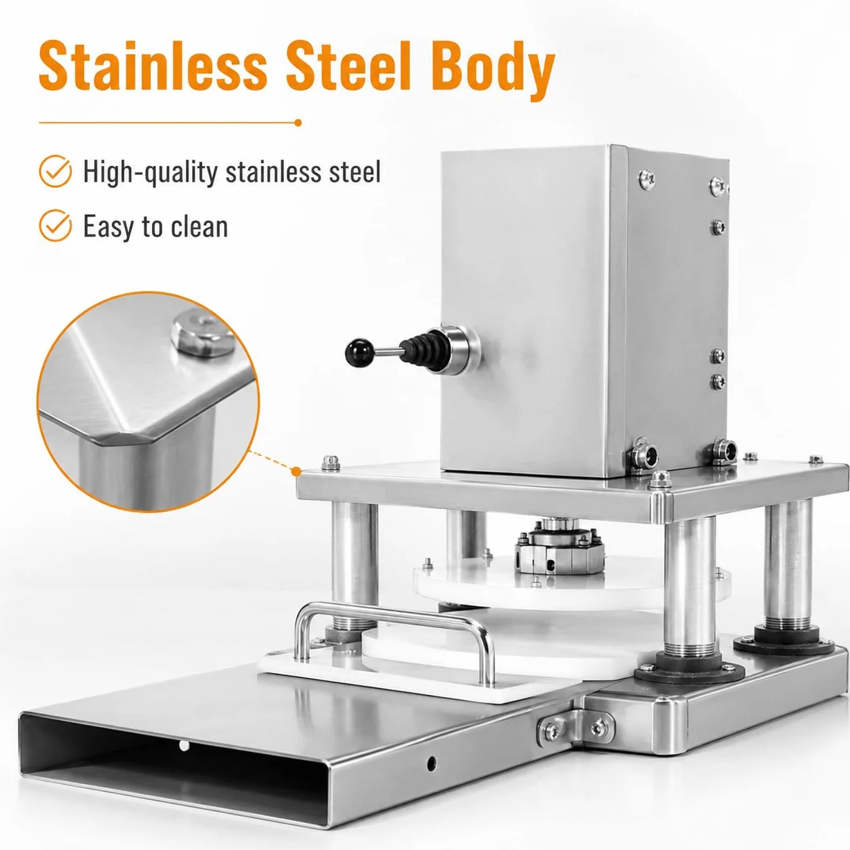 Máquina eléctrica de prensa de masa de pizza resistente | Prensa automática de laminado/conformado de 22 cm máximo para uso doméstico | Equipo profesional para hacer pizza