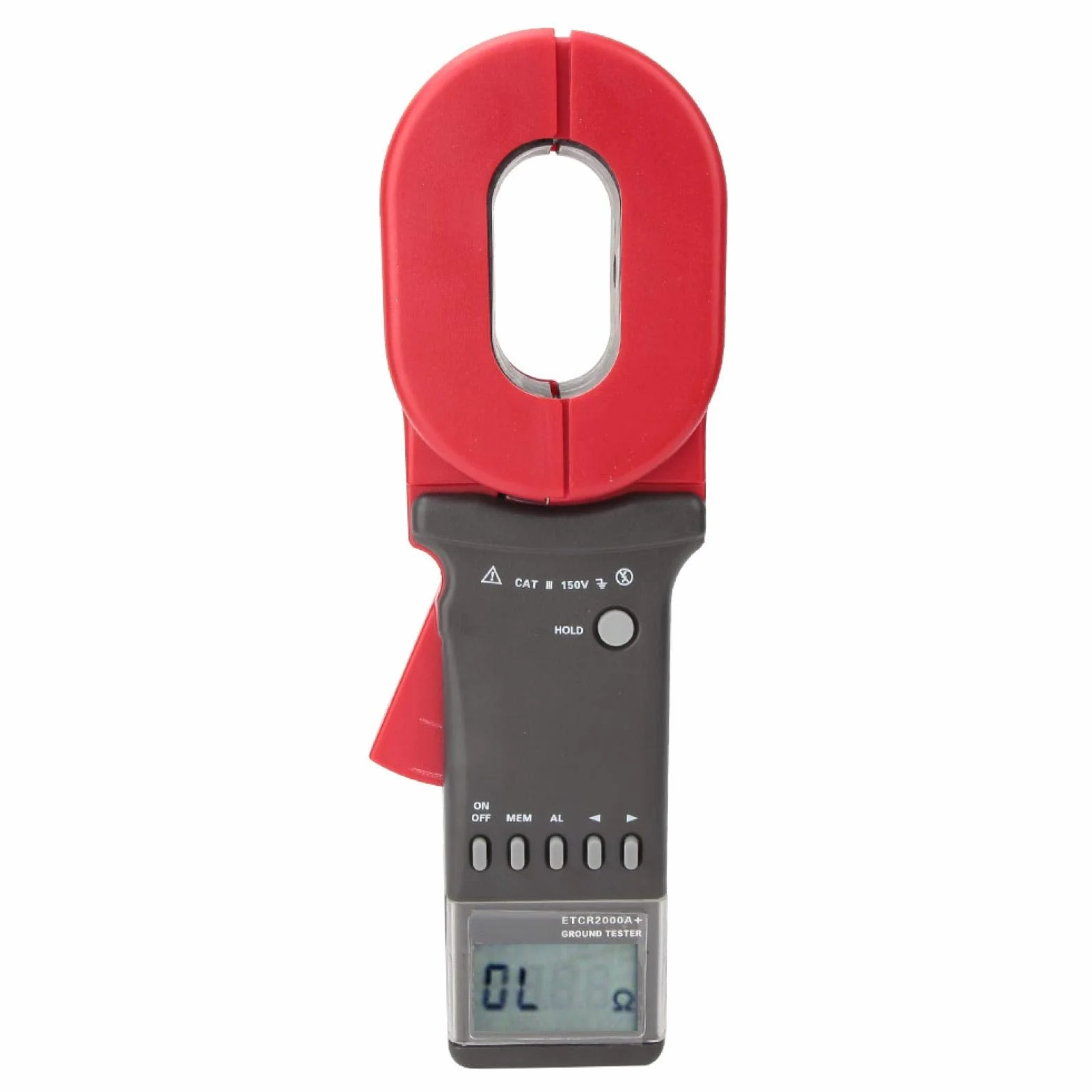 Akozon Medidor digital de pinza 2000A + Probador de resistencia en tierra con pantalla LCD 0.01-200Ω