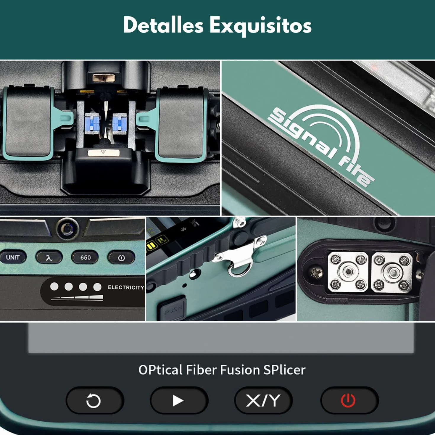 Nuevo Modelo AI-6A+ Fusionadora de Fibra Óptica con OPM y VFL Integrados, Kit Empalmadora de Fibra Optica Automática con Alineación de Núcleo de 6 Motores, 8s Fusión 18s Calentamiento
