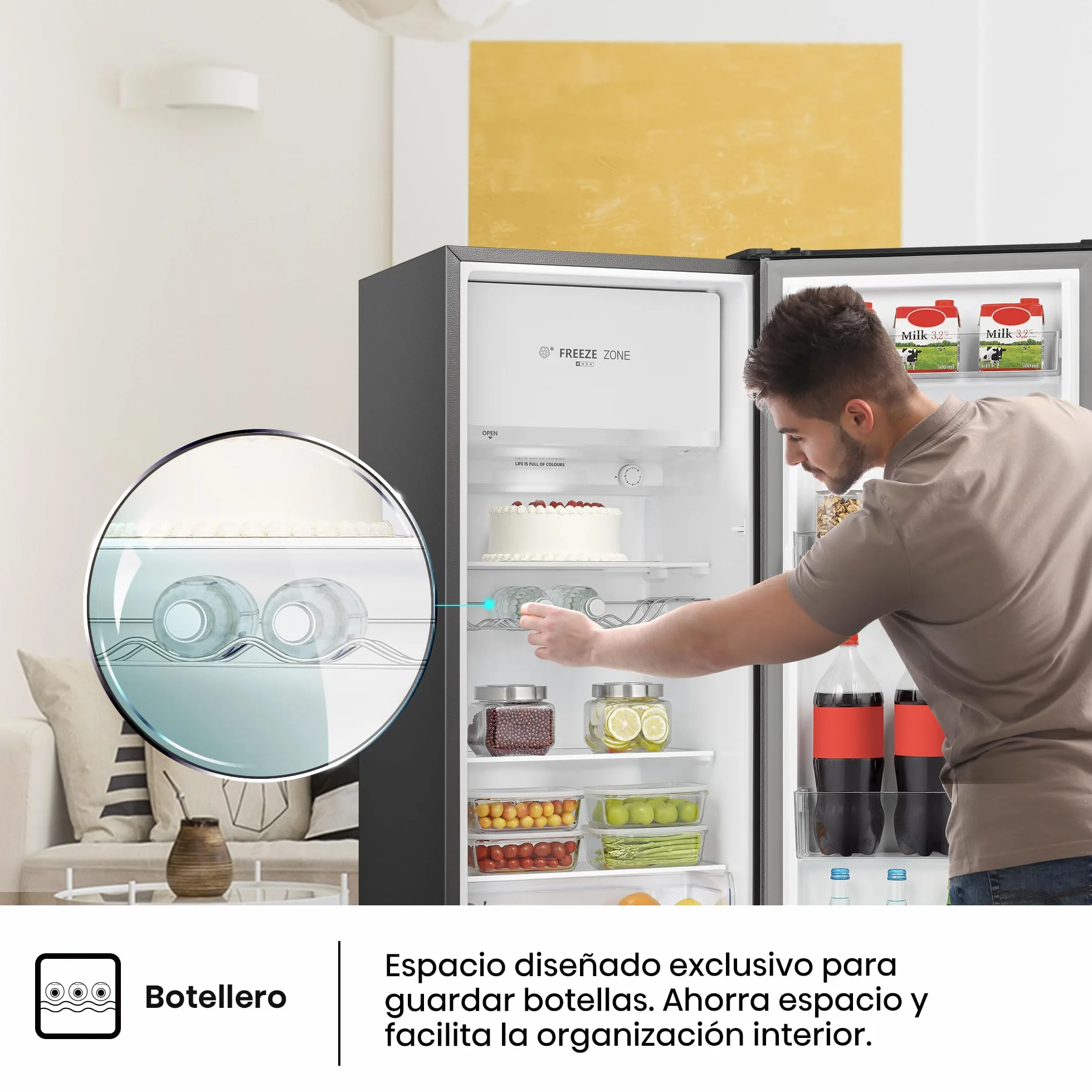 Hisense RR220D4BDE Frigorífico Una Puerta 165L 127cm Cycle Defrost Inox