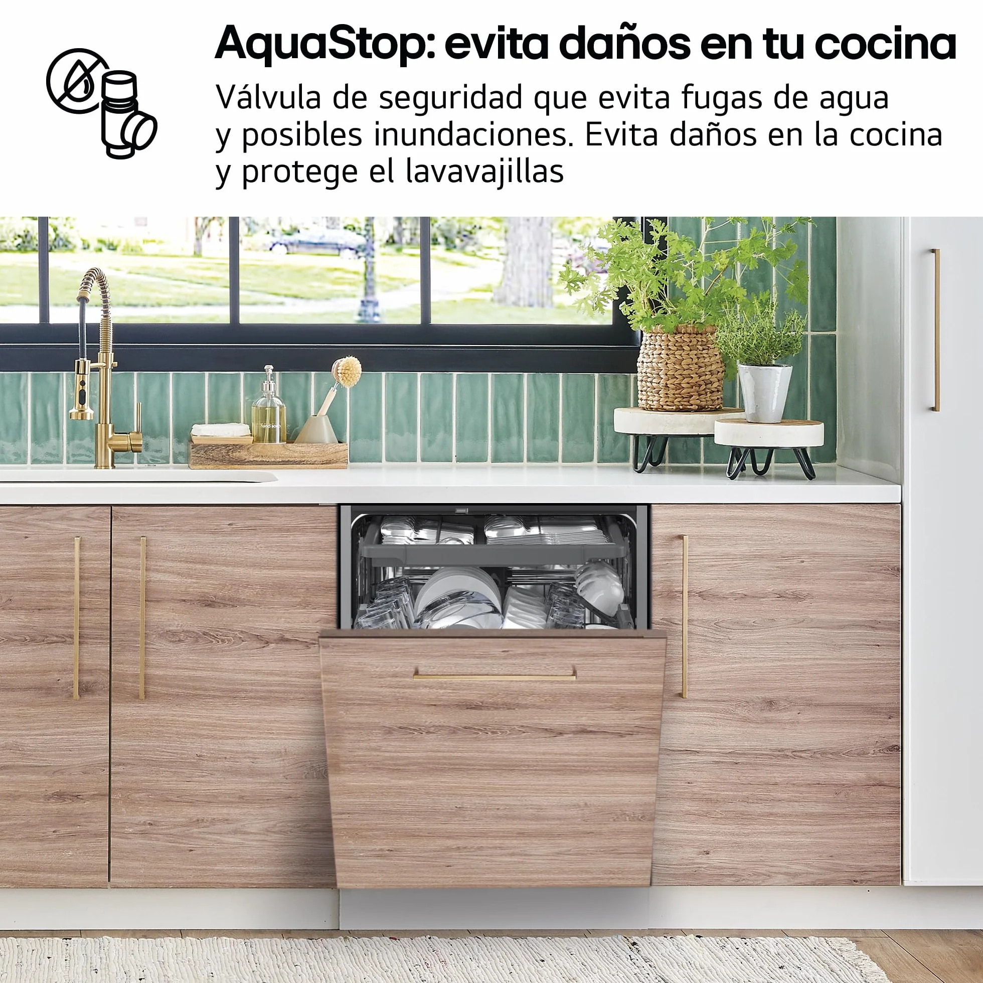 LG DB375TXS Lavavajillas Integrable QuadWash Steam EasyRack TrueSteam Wi-Fi ThinQ Acero Inoxidable 14 Cubiertos