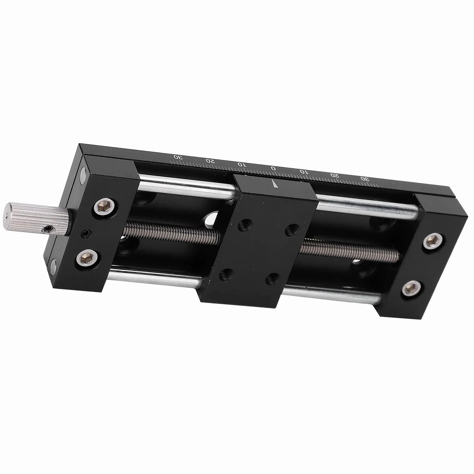 SP40A - Mesa deslizante DB65, eje X - Perilla manual de ajuste fino, plataforma de corte de aleación de aluminio, guía en de milano de 65 mm de carrera para microscopios e