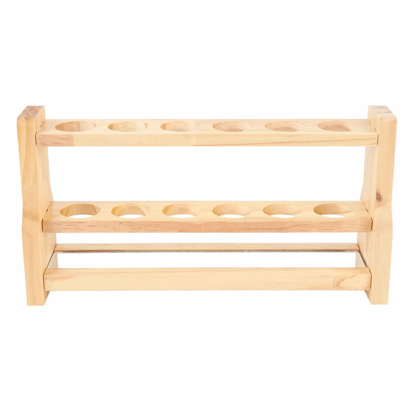 Soporte de Madera para Tubos de Ensayo 31mm Almacenamiento Científico