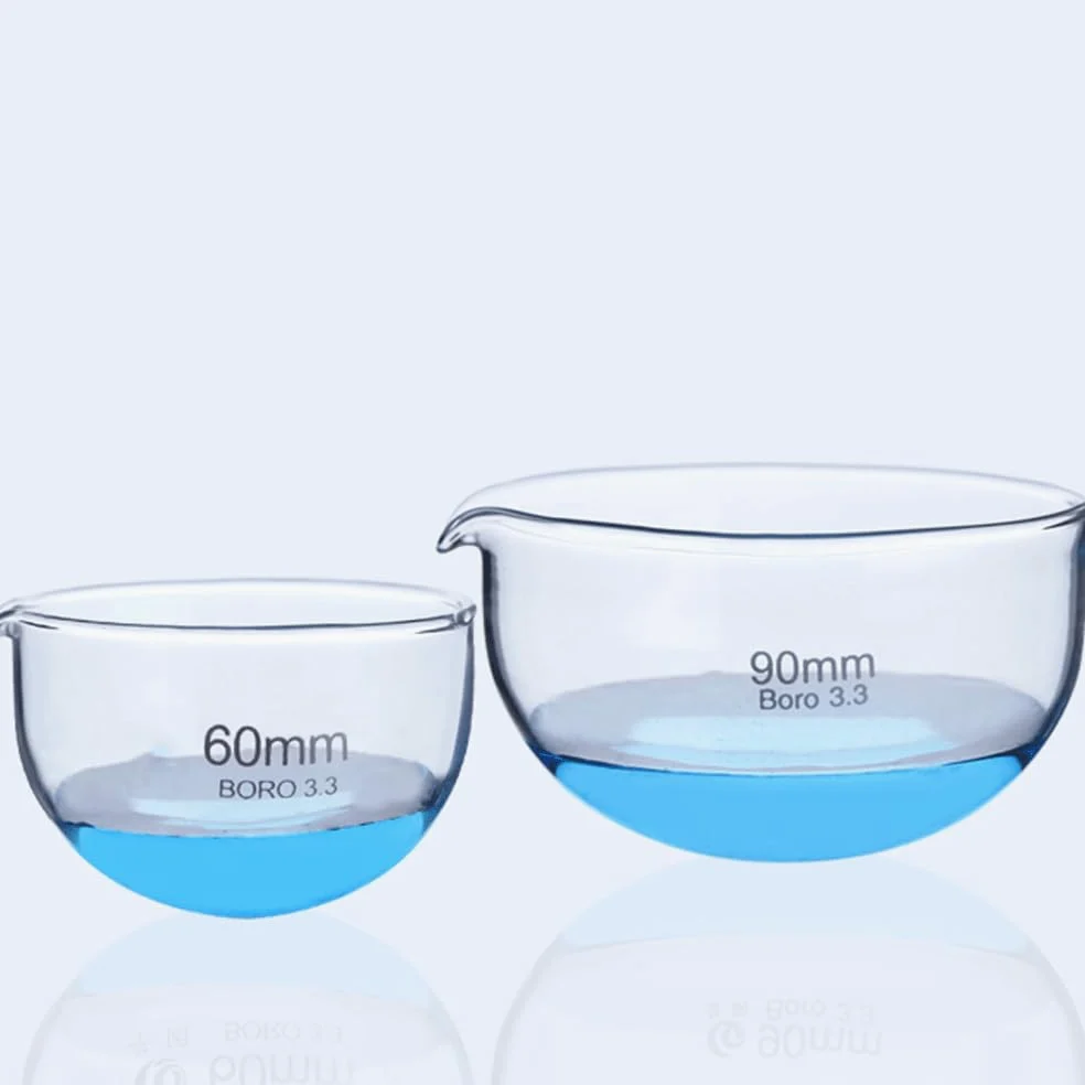 1 cápsula de evaporación de vidrio borosilicato, material de laboratorio for experimentos químicos.(150mm Flat)