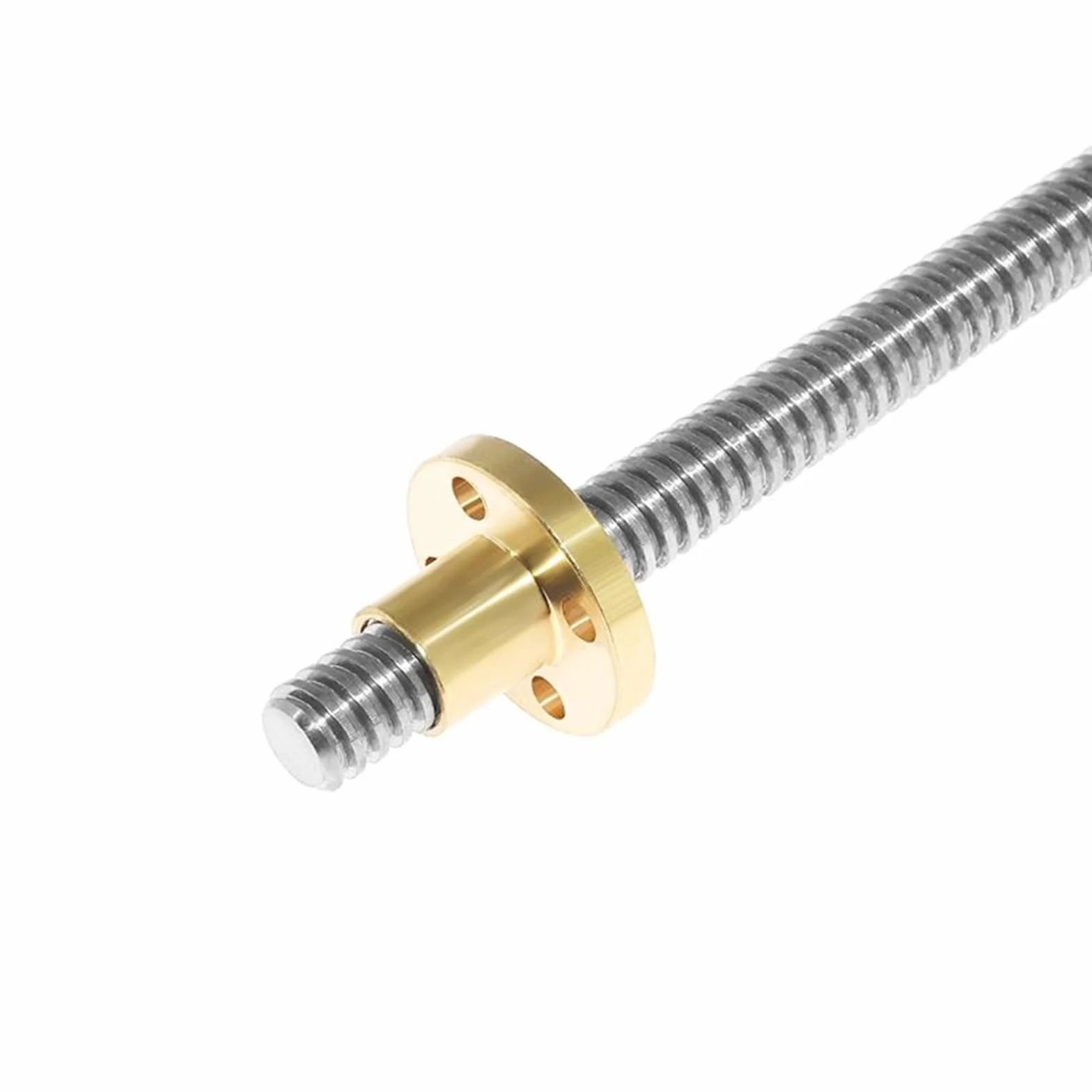 roscado juego Varilla roscada Trapezoidal TR8x1 TR8x2 TR8x4 TR8x8, varilla roscada de acero inoxidable de 8mm de diámetro, tornillo de plomo T8 con tuerca de latón tornillo trapezoidal (Color : Pitch