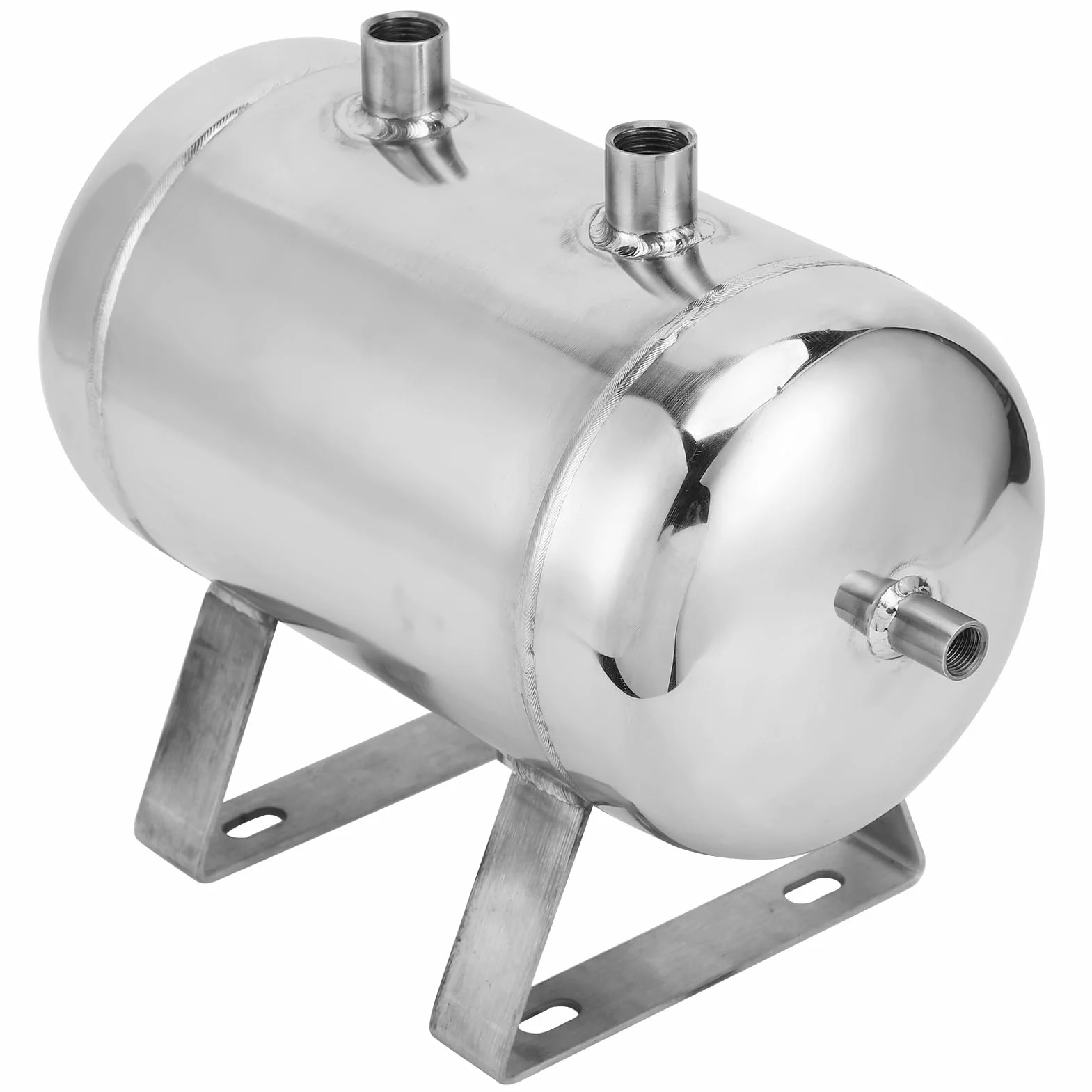 Tanque de Almacenamiento de Gas de Acero de 5 Litros Depósito de Aire Contenedor de 4 Puertos de Acero Inoxidable 304 con Alta Presión 1/4NPT para Uso Industrial Médico y