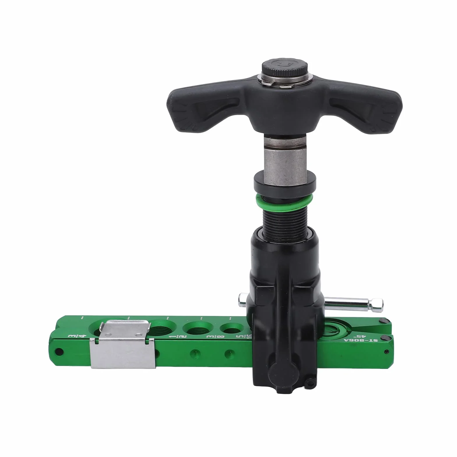 Expansor de Cono Excéntrico Universal 45 Grados 2 en 1 Herramienta de Abocardado de Tuberías de Trinquete con Función de Taladro Manual para Tuberías de Aluminio de Cobre 1/4 Pulg. 5/16 Pulg. 3/8 Pulg