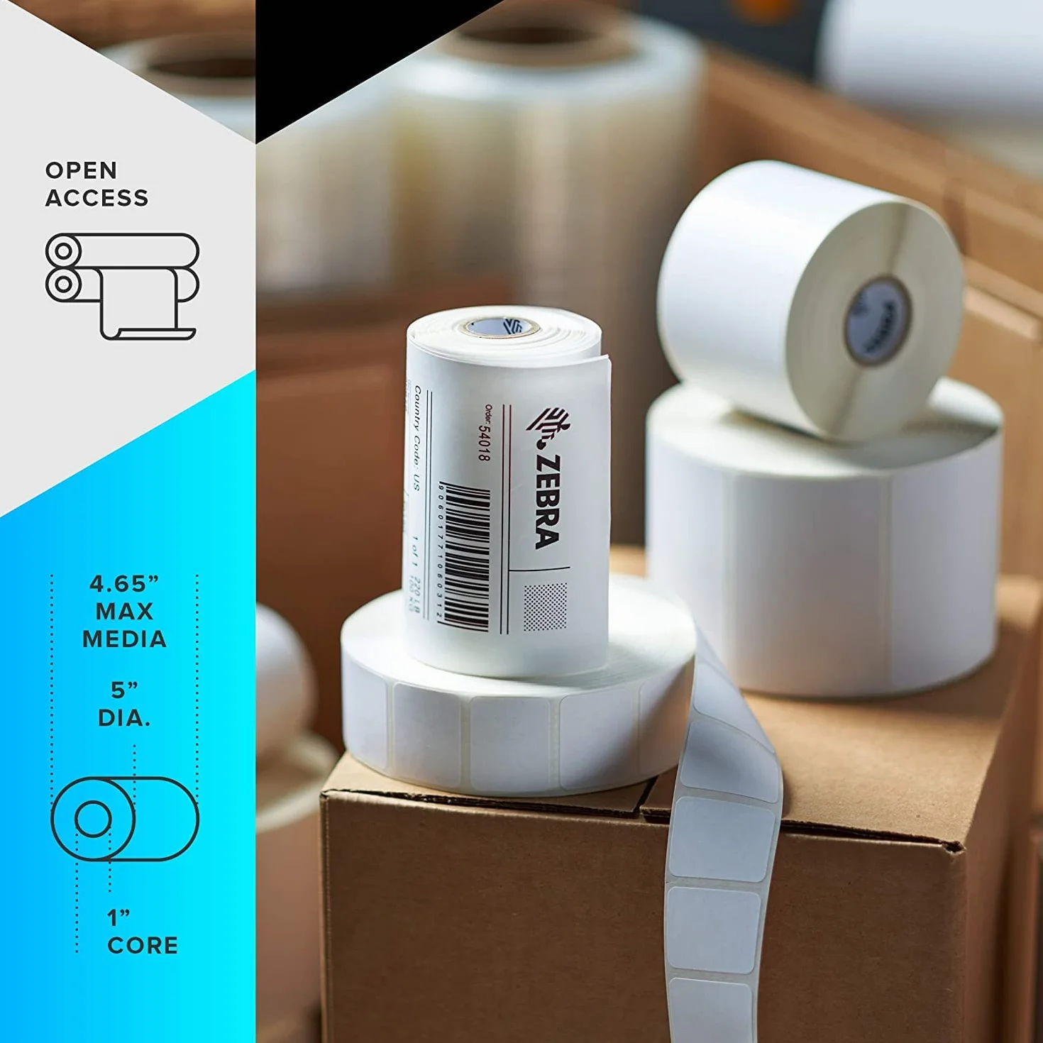 ZEBRA Technologies - Impresora térmica Directa ZD421-203 PPP, USB, Host USB, BTLE5 y conectividad Ethernet - Adecuada para Aplicaciones de logística, fabricación, Venta minorista y atención médica