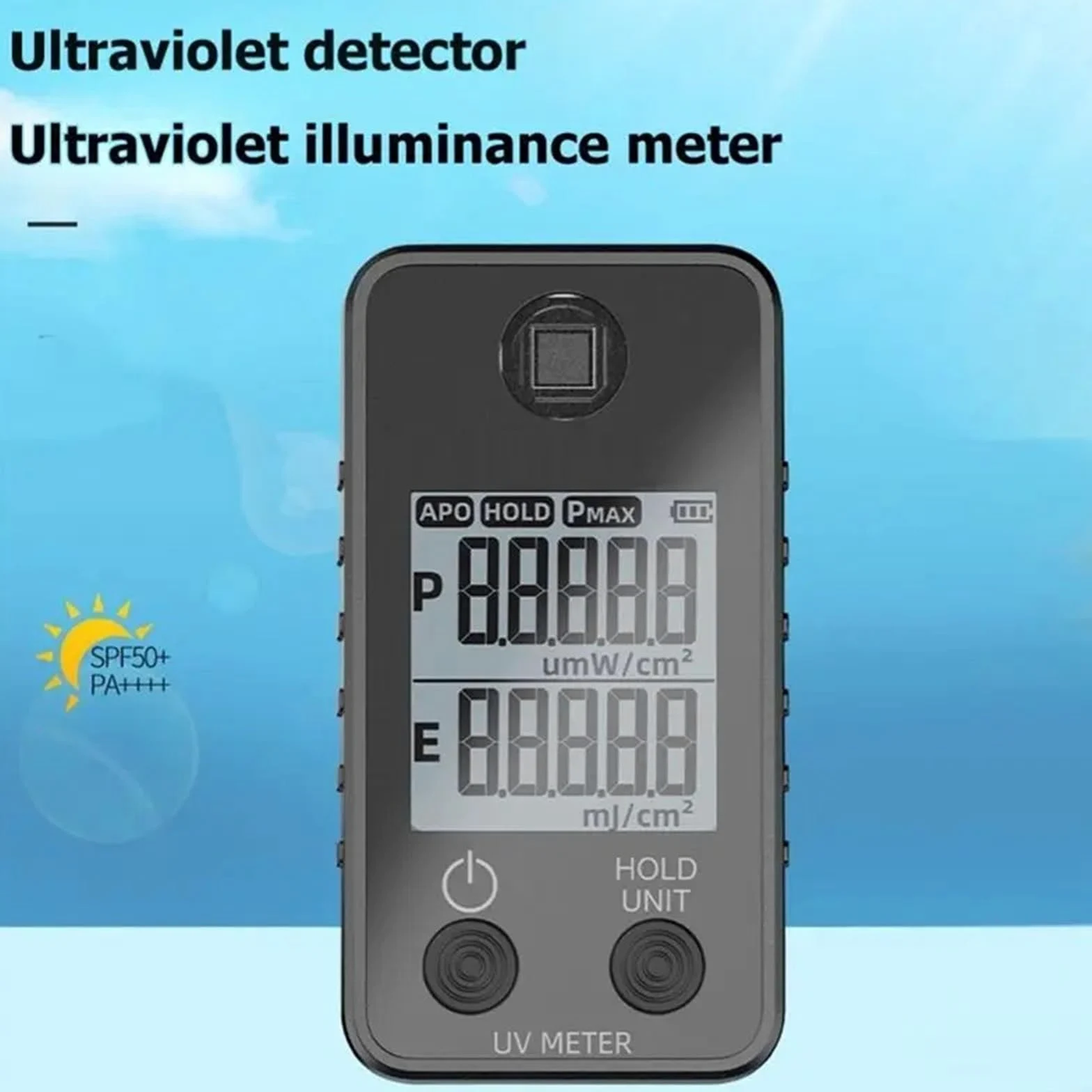 Detector de lámpara UV Radiómetro UV Intensidad UVA/UVB Medidor de irradiancia de energía Medidor de energía Monitor de irradiancia