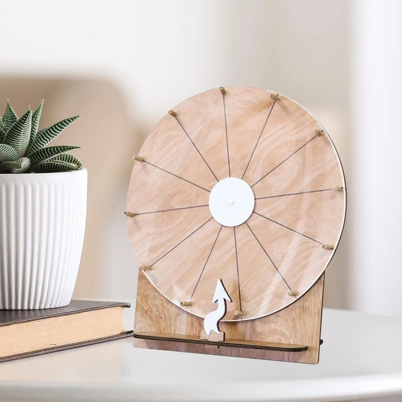 Ruleta Giratoria de Madera 28 cm para Mesa | Suministros para Fiestas Familiares