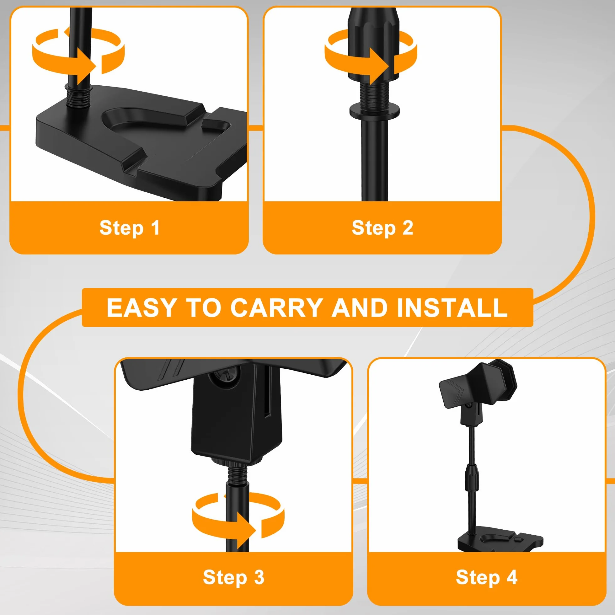 KTS Soportes para dispositivo de terapia con láser frío, se utiliza para reparar equipos y liberar sus manos, altura ajustable, rotación de 180°, negro