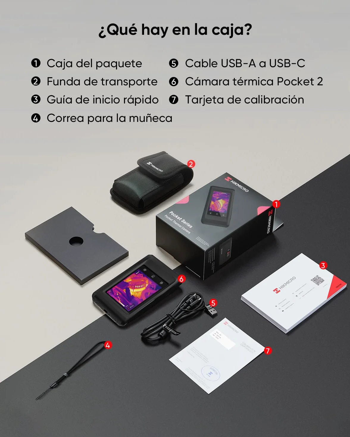 HIKMICRO Pocket2 Cámara Térmica Resolución 256 x 192 con Cámara Óptica de 8MP, 25 Hz, Wi-Fi, Cámara Térmica con Pantalla Táctil de 3,5'', IP54, 4ºF~752ºF