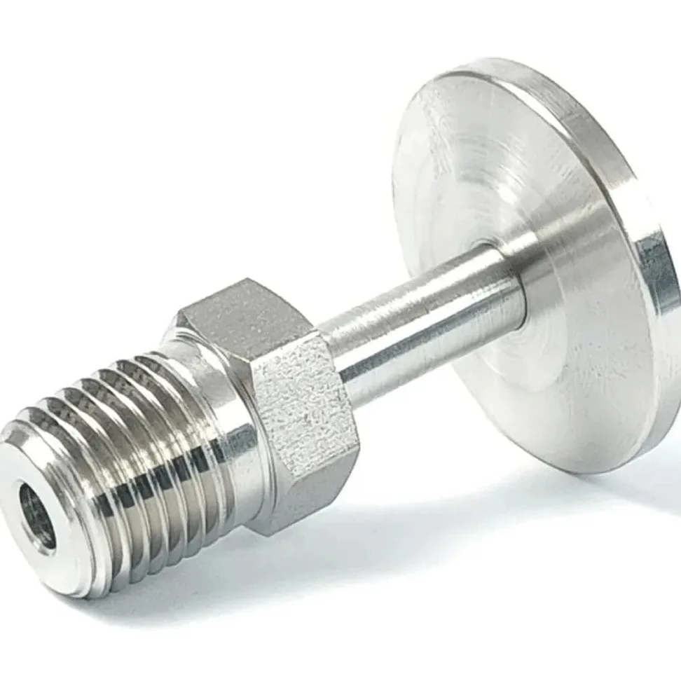 Conector de tubería de acero inoxidable SUS316L, 1 pieza, KF/NW 40 a 1/4" NPT hembra
