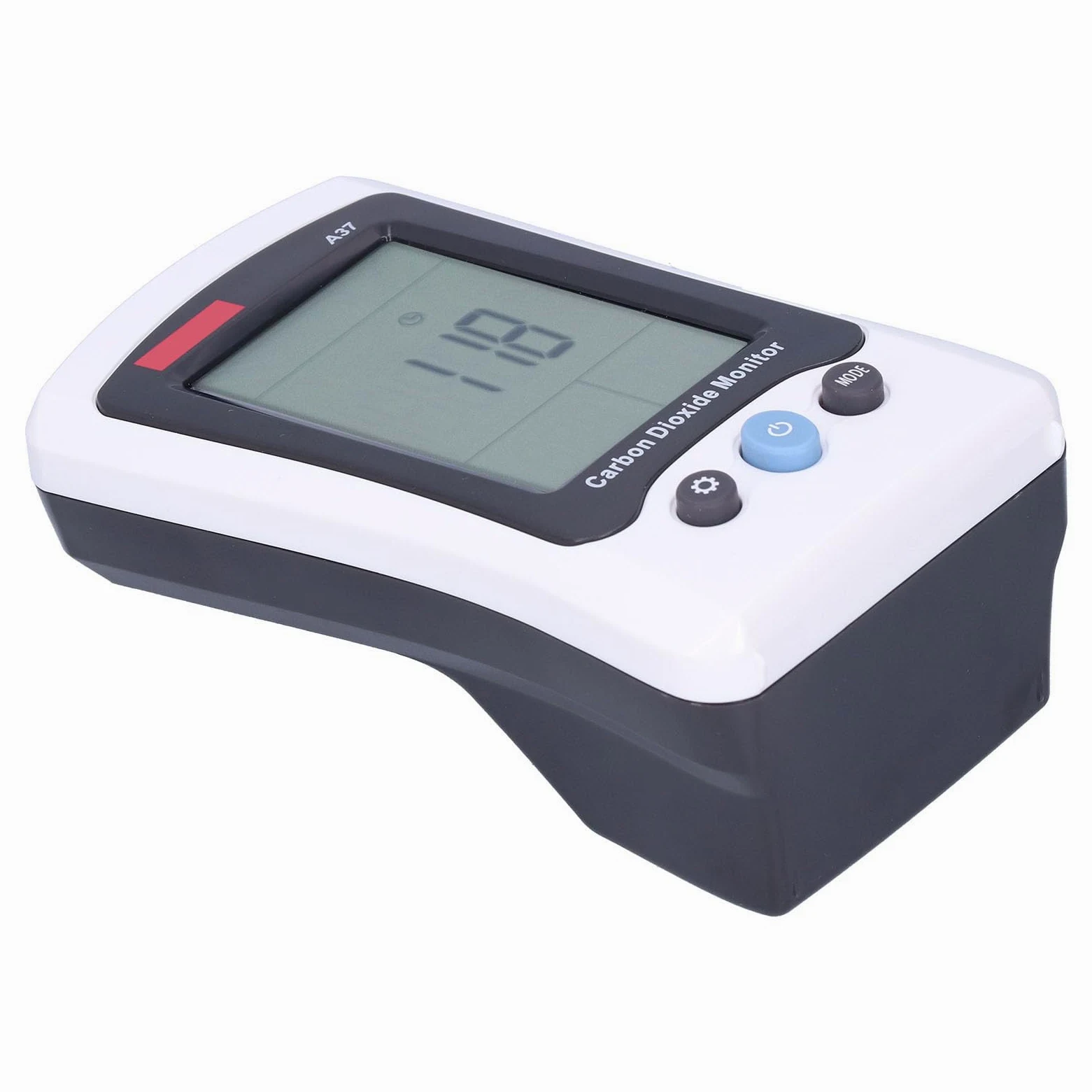 A37 Detector de Dióxido de Carbono Monitor de CO2 con Sensor NDIR 400 a 5000 Ppm Pantalla LCD Alarma de Temperatura y Humedad para el Laboratorio de Invernadero de Oficina en Casa