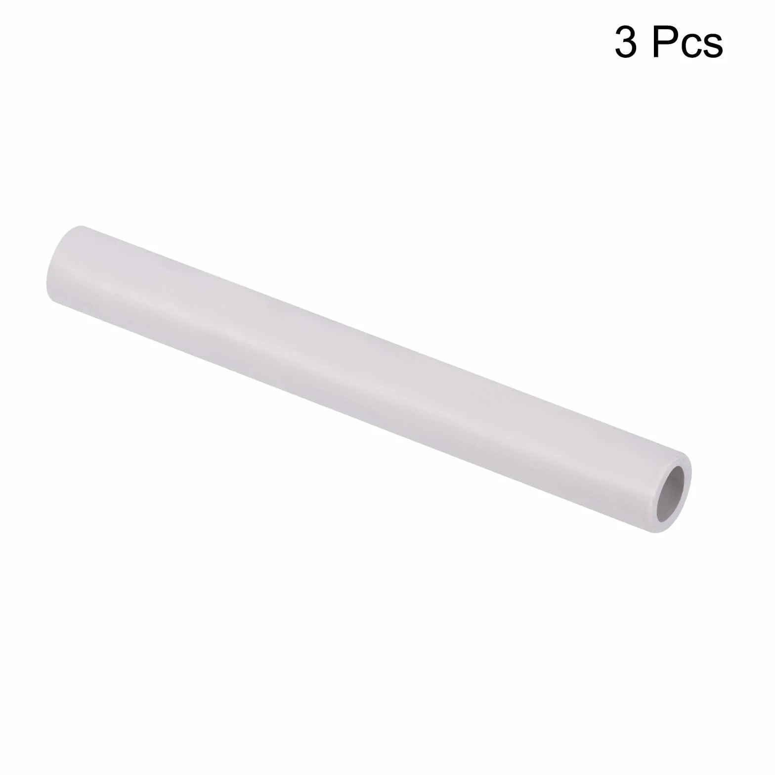 QUARKZMAN Tubo Protección Cerámica Termopar Estufa 8x12x100mm Blanco Orificio Único Paquete 3