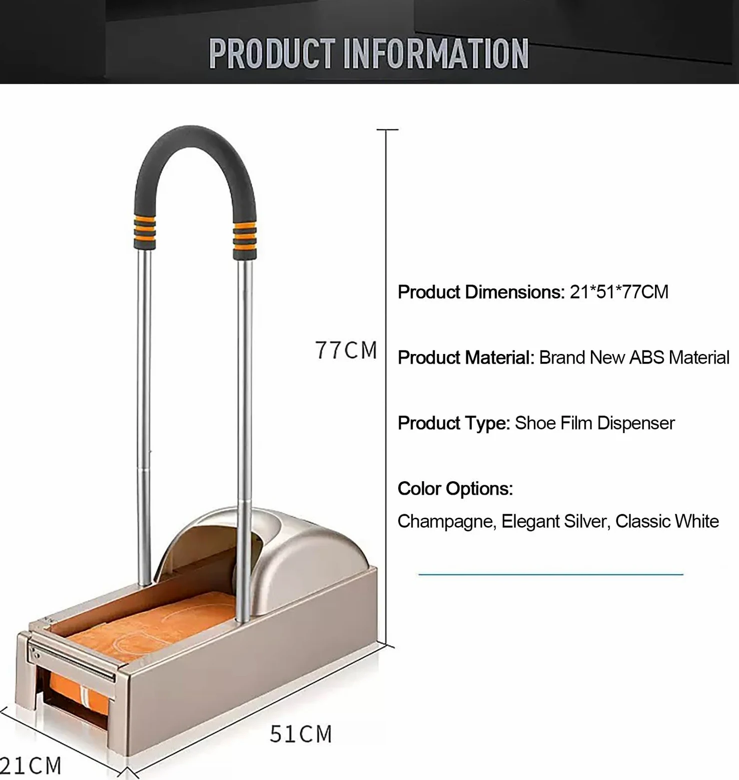 Dispensador AutomáTico de Cubrezapatos con Reposabrazos Desmontables y 3 Rollos de LáMinas Desechables para Calzado