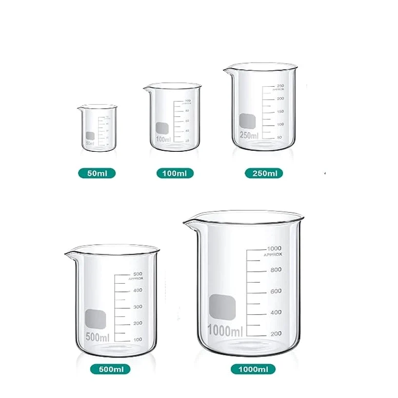 Vaso medidor graduado de vidrio borosilicato GG-17 5 ml a 3000 for uso en laboratorio(400ml)