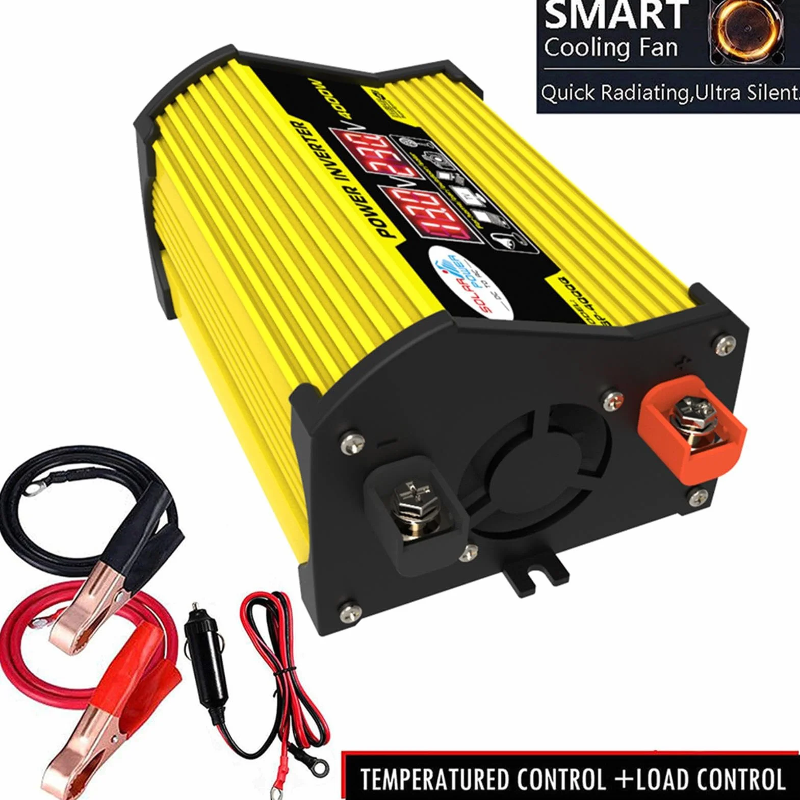 Genérico Kit de Paneles solares con inversor, de energía Solar con inversor de energía y Paneles de energía de 4000W, Panel Solar y Kit de Controlador, Controlador automático de Carga Solar para RV