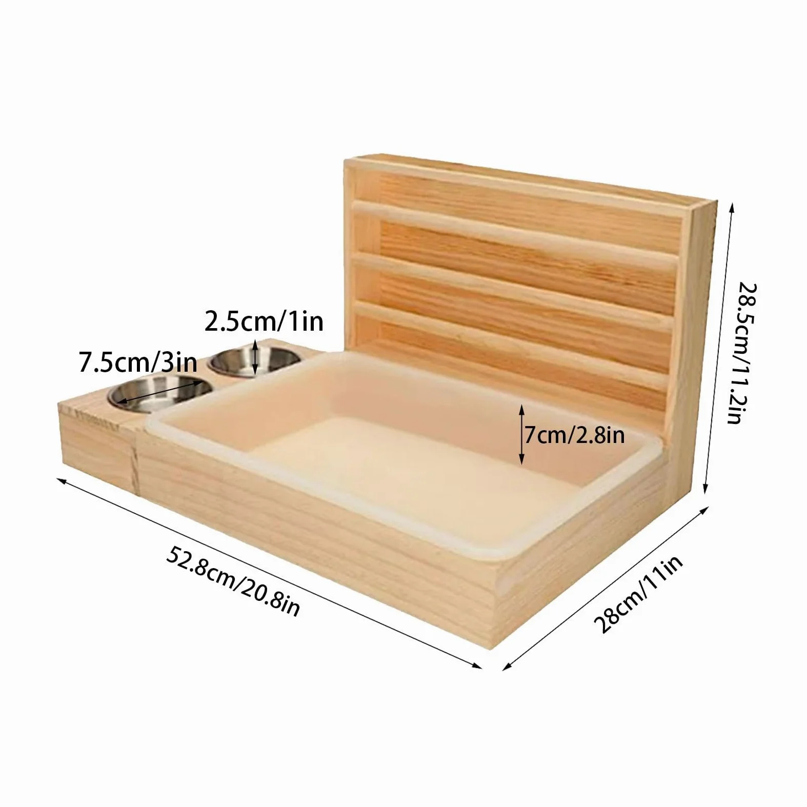 Comedero de Madera para con Arenero para Hámster (Exterior)