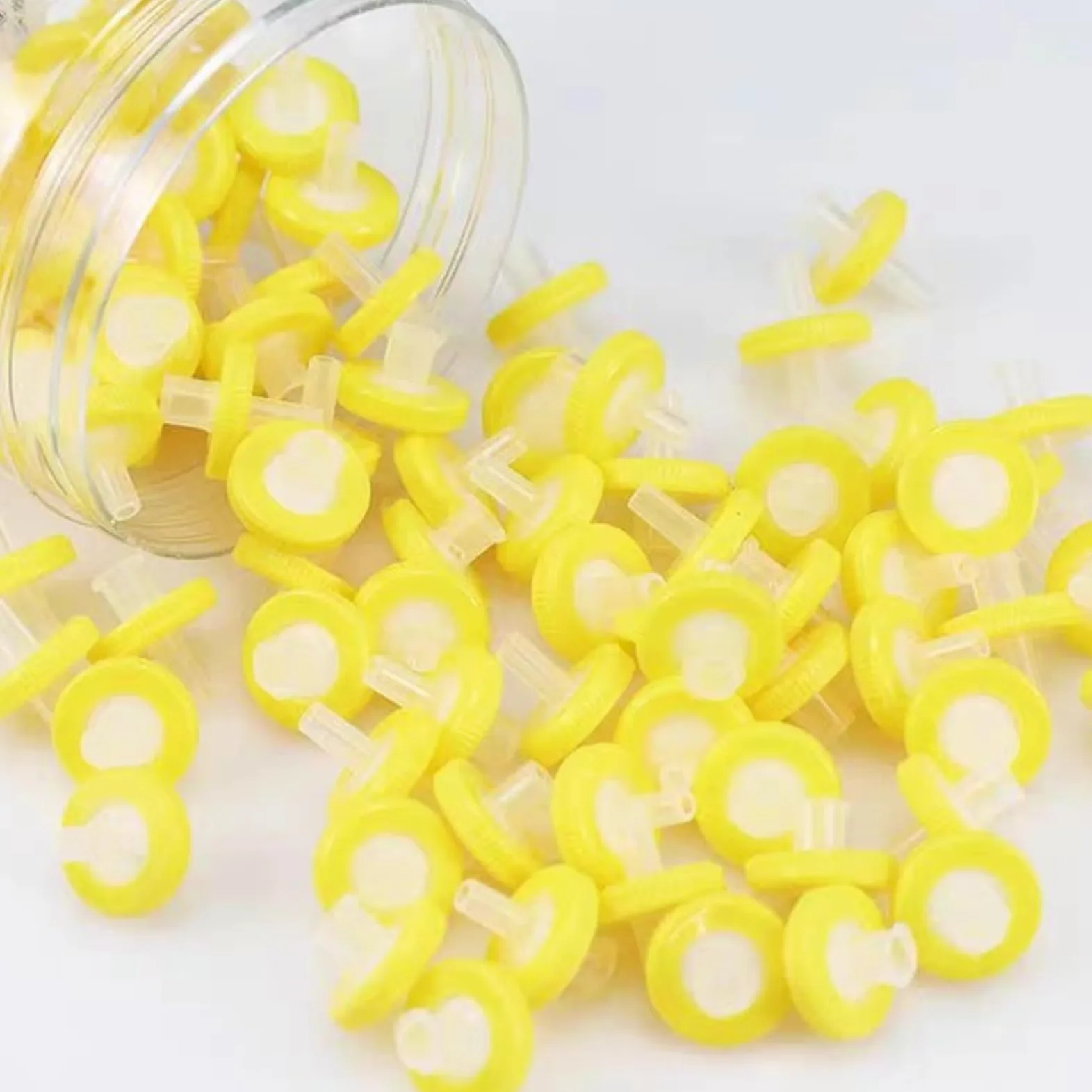 100 unids/Lote Laboratorio 33mm Filtro de jeringa Luer desechable MCE/Nylon/PES/PVDF Filtro de jeringa con Membrana miliporo de 0,22/0,45um(33mm 0.22um MCE) | 33mm 0.22um MCE