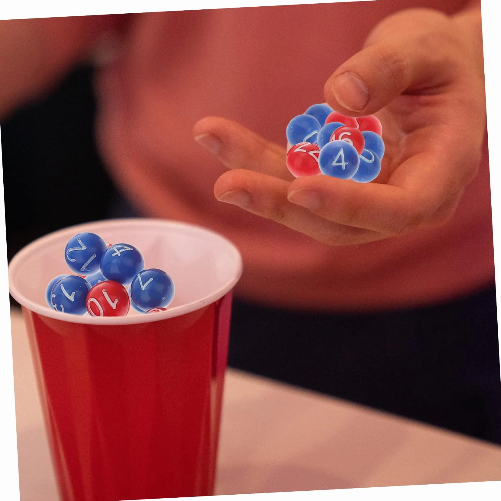 Bolas de Plástico para Bingo Números, Resistentes a Caídas, Ligeras, Juegos de Fiesta