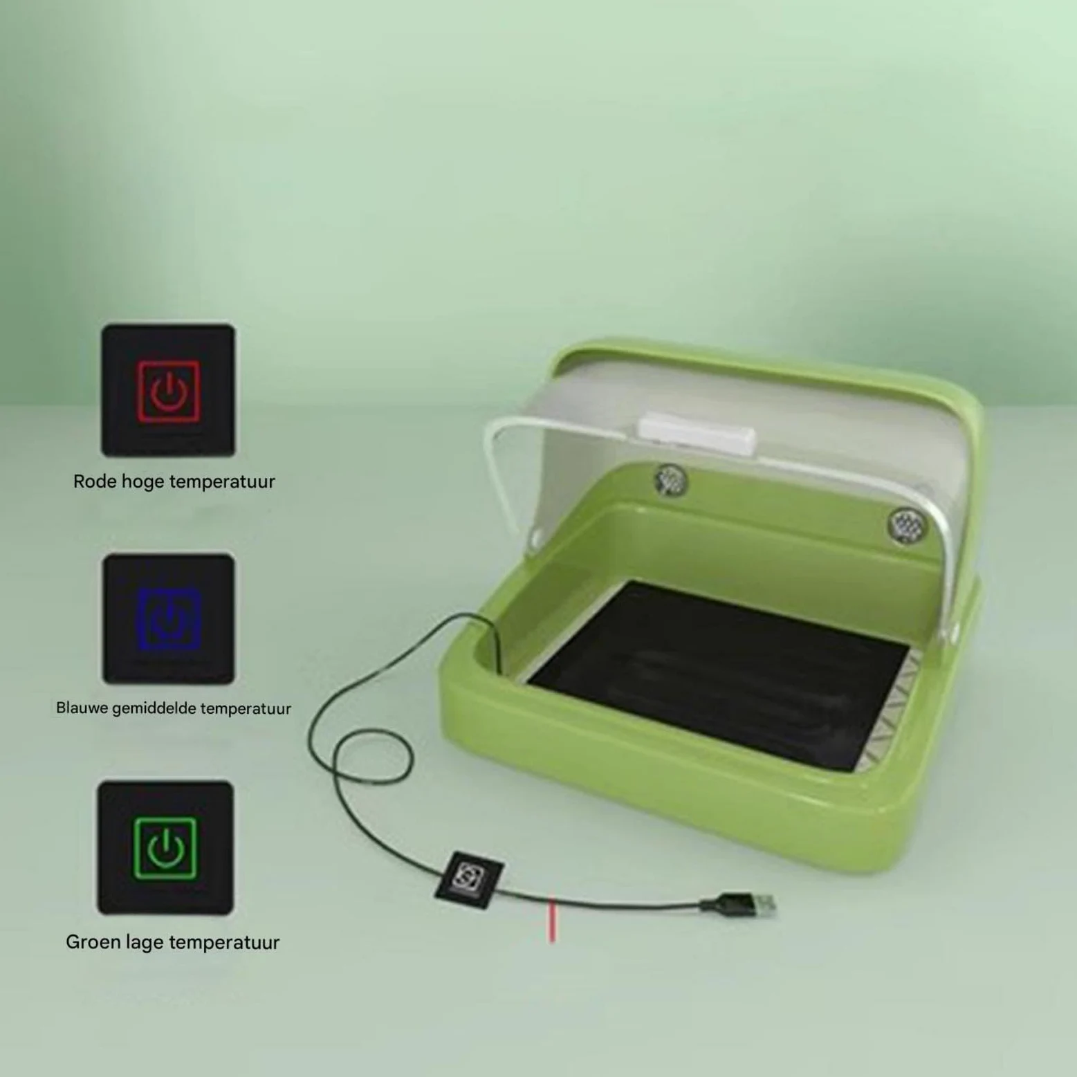 Calentador Para Criadora Almohadilla Térmica Transpirable Visual Radiante | Criadora Temperatura Ajustable, Limpieza Fácil Para Pollitos, Patitos, Pavitos Y Codornices