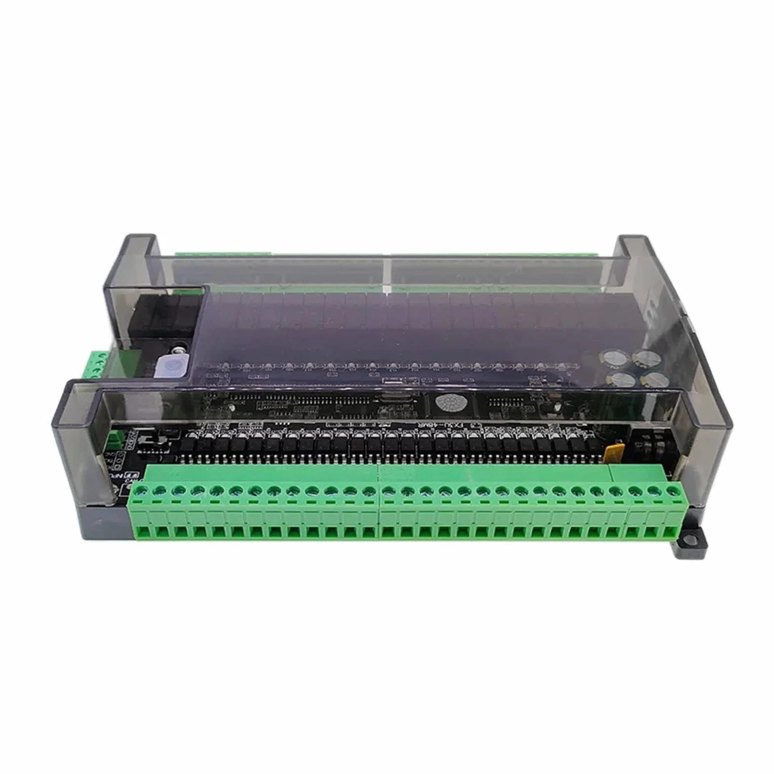 Controlador lógico programable PLC FX3U 48MR 48MT 24 entradas 24 Salidas con relé RS232 RS485 38400bps Transistor PLC Controlador lógico programable 6AD 2DA(FX3U 48MR)