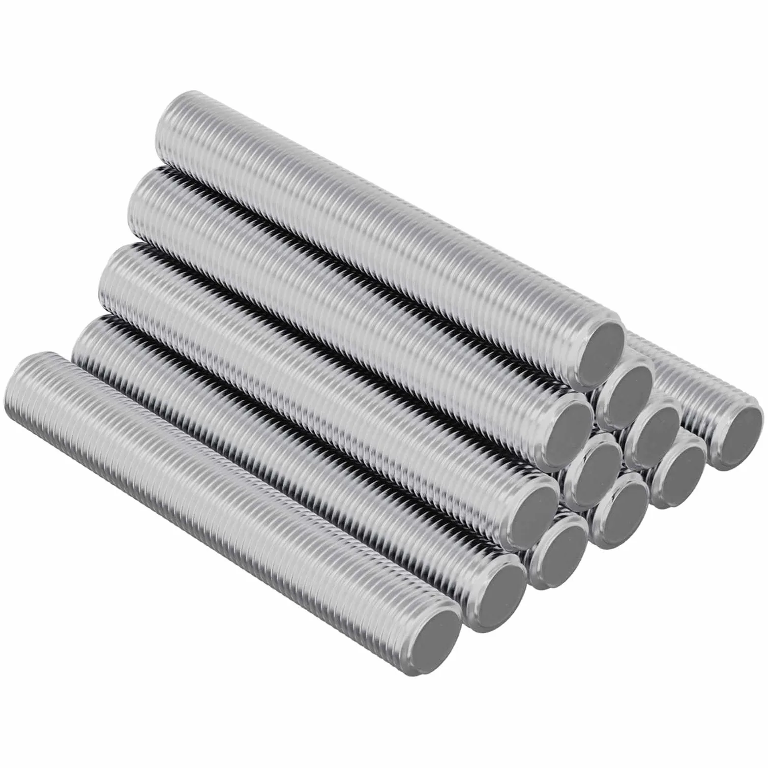 vidaXL Varilla Roscada 1000 uds. Plateado Acero