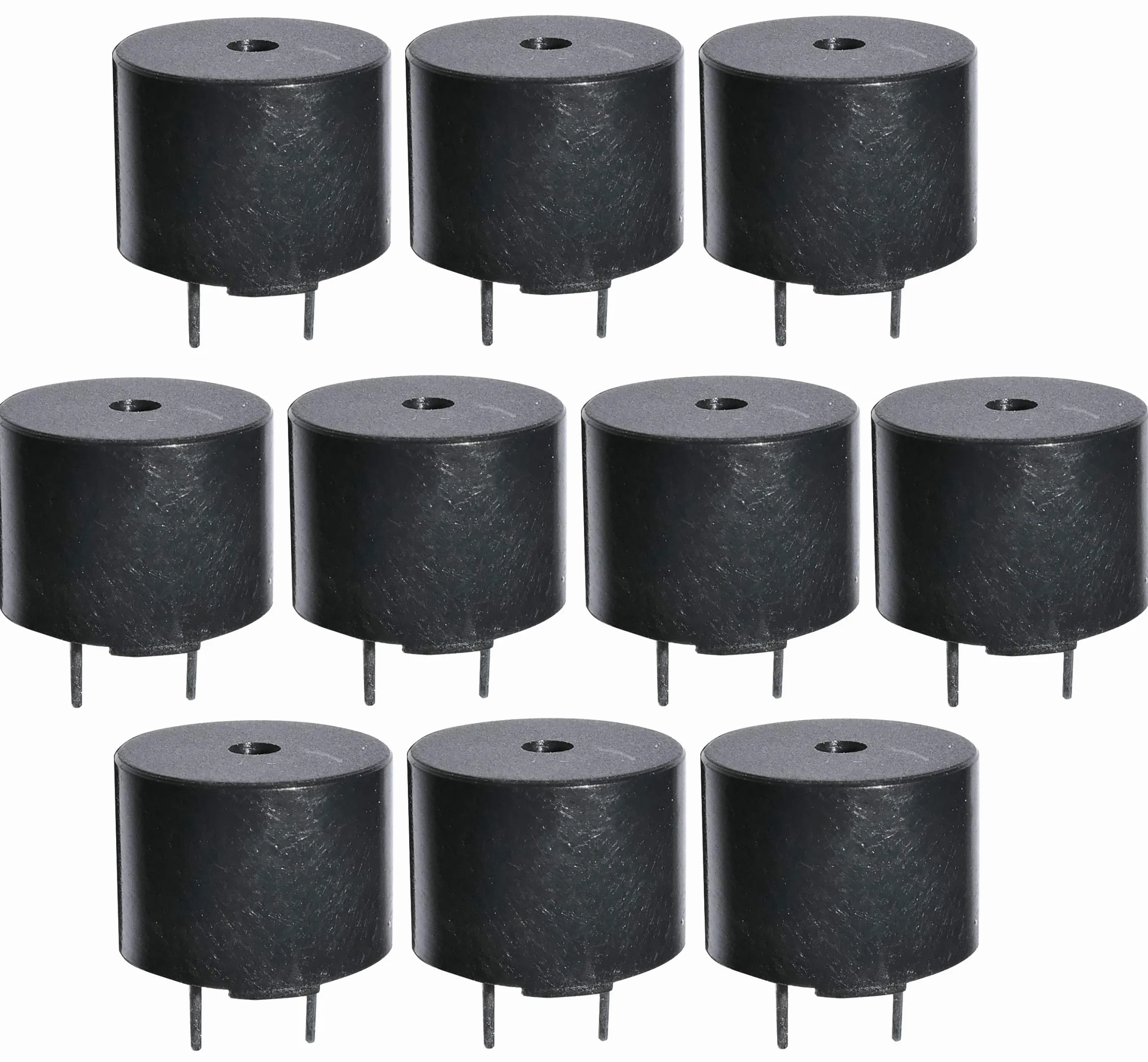 AERZETIX - Juego de 10 - Transductor piezoeléctrico - Zumbador Buzzer Beeper Beep Tracker para soldar THT - 2.4kHz - 40mA - 85dB - 12x9mm - C46862