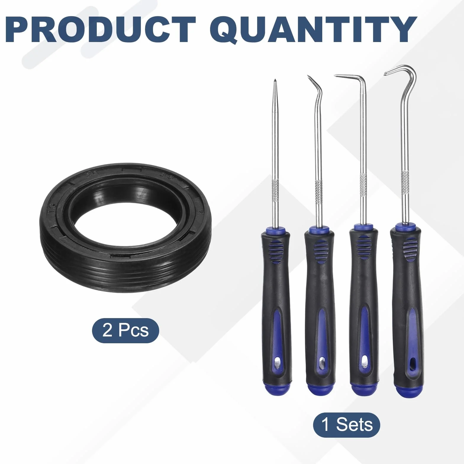 QUARKZMAN Retenes 20x30x7mm TC Nitrilo Doble Labio Kit Eje Cojinete Mecánico Automotriz Negro